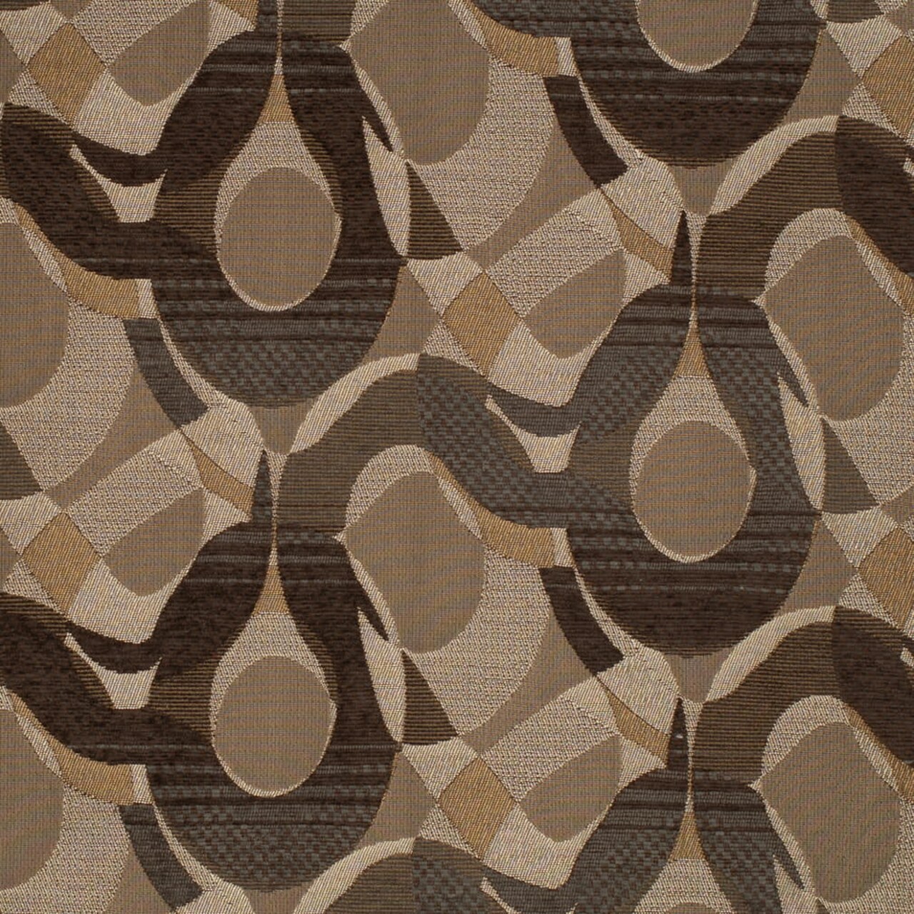Mocha - Brown Abstract Geometric Upholstery Fabric 54 Inches"